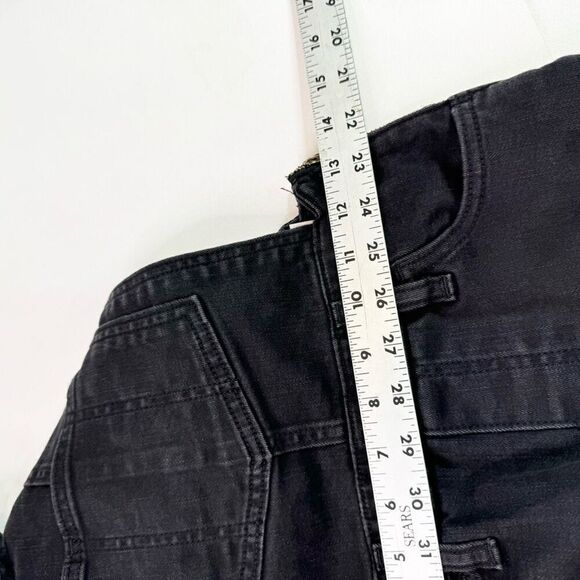 Levi Strauss & Co. Jumpsuit Womens 26 Black Solid Sleeveless Ankle Length Denim - Picture 8 of 12